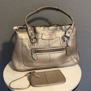 Coach silver handbag